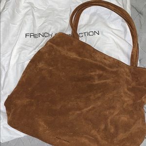 French Connection Brown Suede Tote